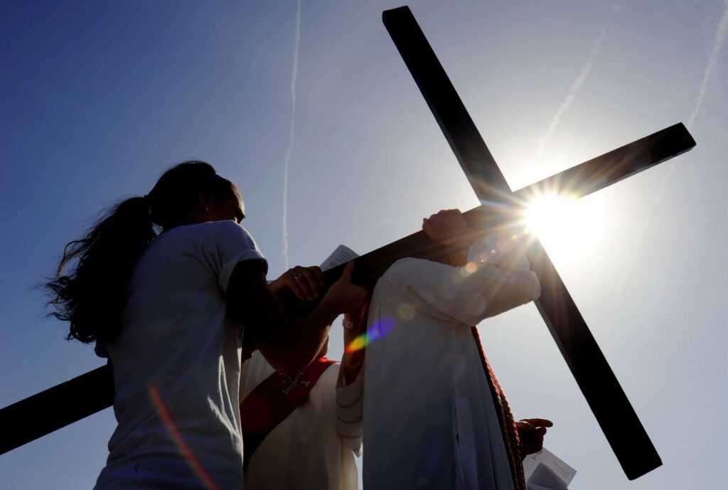 CLERGY, PARISHIONERS PARTICIPATE IN STATIONS OF THE CROSS IN NEW YORK