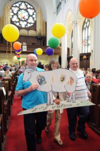 A previous year's Special Religious Education Mass for those with special needs.