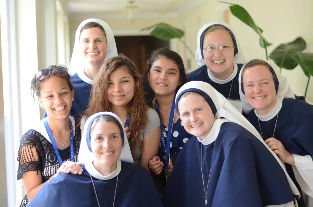 Nuns of the Sisters of Life lead a retreat for young women. Four sisters will establish a home in the Denver area this summer.
