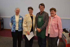 Sisters who won a plane ride over metro Denver with pilot and Serra Club member Sam McGlamery: Sister Pearl McGivney, Sister Cathy Mueller and Sister Mary Ellen Roach. Photo by Corie DuChateau