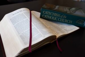The Catechism of the Catholic Church and Bible are primary resources for growing in the faith and sharing it with others.