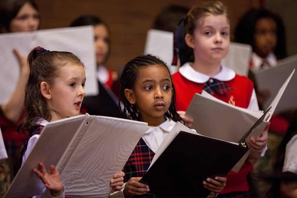 Archbishop Samuel J Aquila celebrates mass and visits the school, February 2, 2017: Sacred Heart of Jesus school Boulder, Colorado Photo by Andrew Wright/Denver Catholic