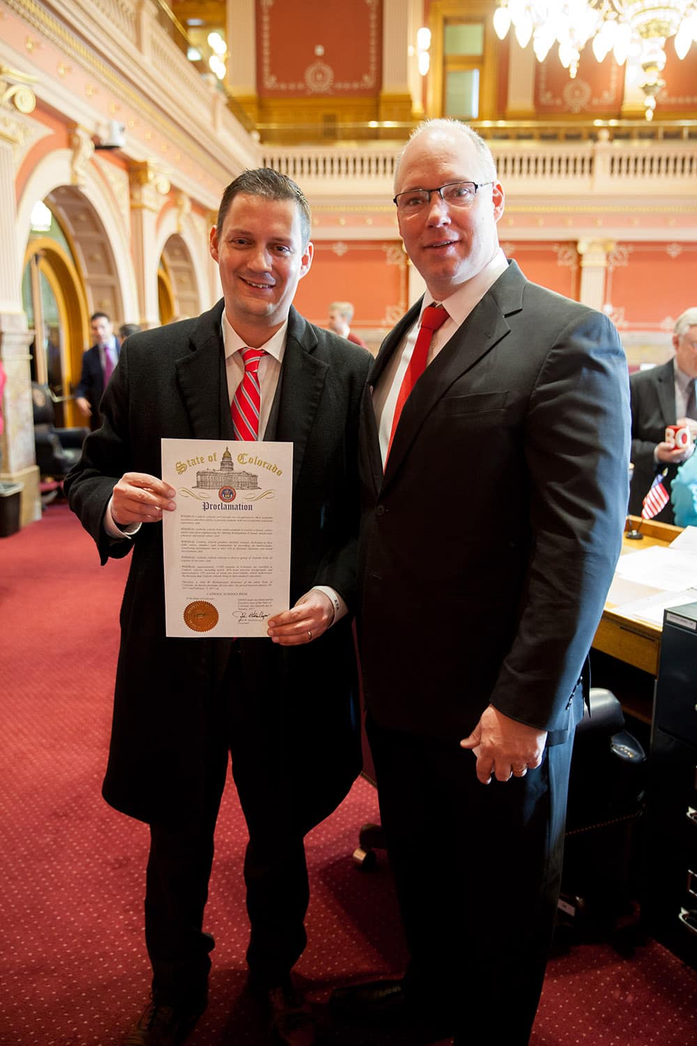 Denver, Colorado January 31, 2017: Senate Catholic Schools proclamation - Machebeuf High School Photo by Andrew Wright/Denver Catholic