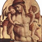 Carlo Crivelli?s ?The Dead Christ supported by Two Angels? (circa 1435?circa 1495) shows the sorrow of two angels who realize the high price paid by Christ for our rescue.