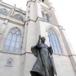 4Divine Mercy Statue of JPII at Cathedral #12