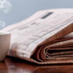 Newspaper and coffee